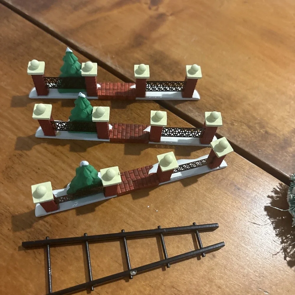 Dept 56 Lot People Wagon Fence Trees Clock Scrooge Ladder Christmas Village Huge